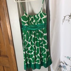 Green polka dot dress